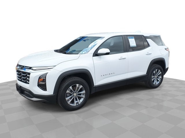 2025 Chevrolet Equinox AWD LT in Summit White — front three-quarter view