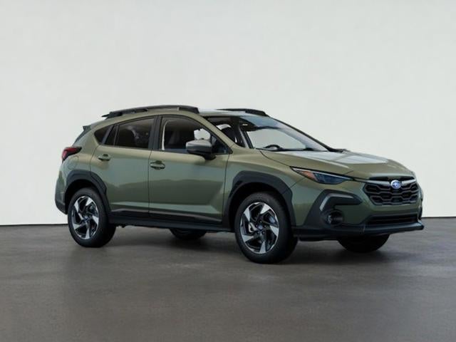 2026 Subaru CROSSTREK Limited in Alpine Green — front three-quarter view