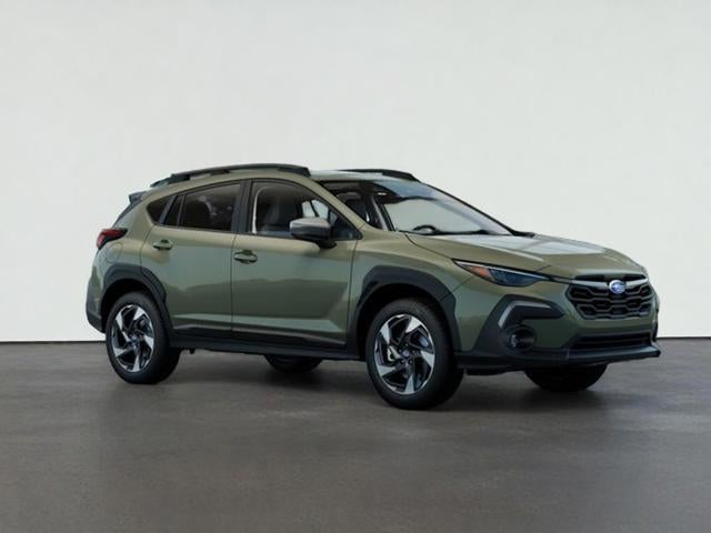 2026 Subaru CROSSTREK Limited in Alpine Green — front three-quarter view