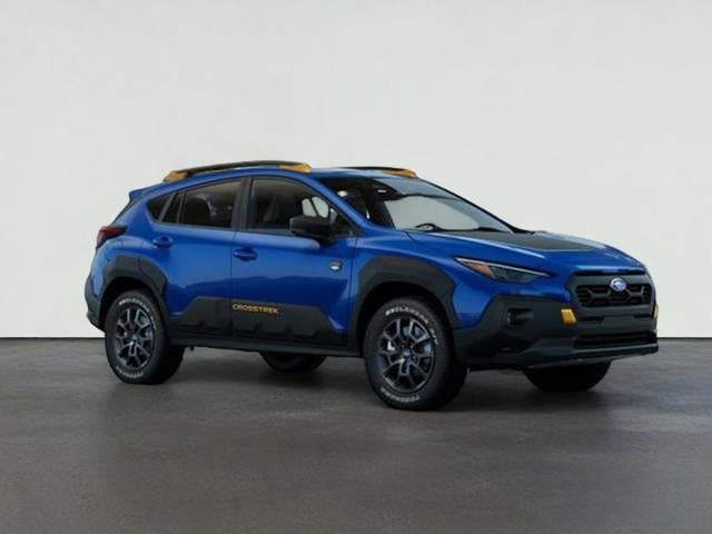 2026 Subaru CROSSTREK Wilderness in Sapphire Blue Pearl — front three-quarter view