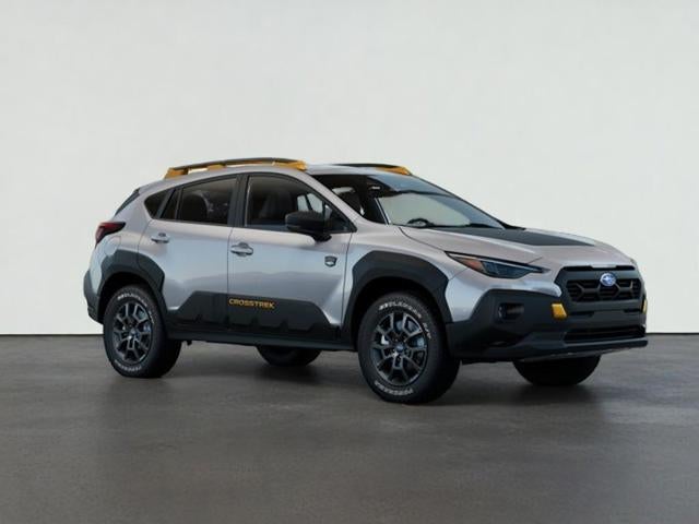 2026 Subaru CROSSTREK Wilderness in Ice Silver Metallic — front three-quarter view