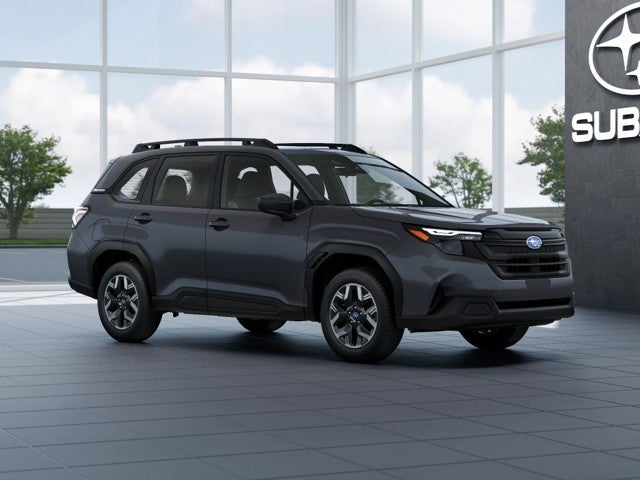 2026 Subaru FORESTER Standard Model in Magnetite Gray Metallic — front three-quarter view