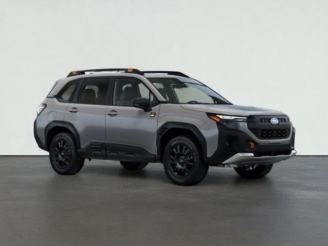 2026 Subaru FORESTER Wilderness in River Rock Pearl — front three-quarter view