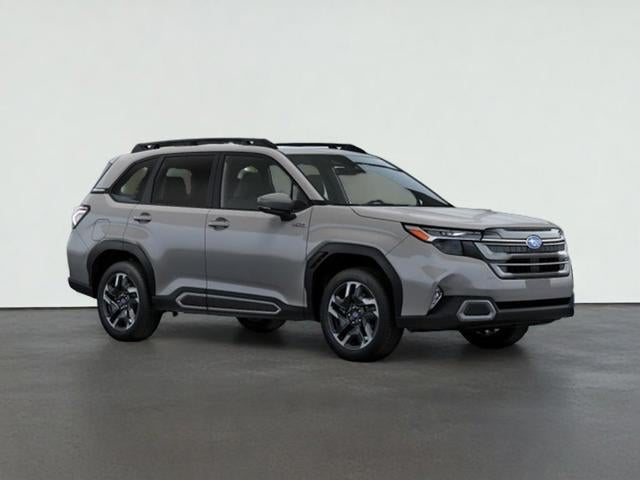 2026 Subaru FORESTER Limited Hybrid in River Rock Pearl — front three-quarter view