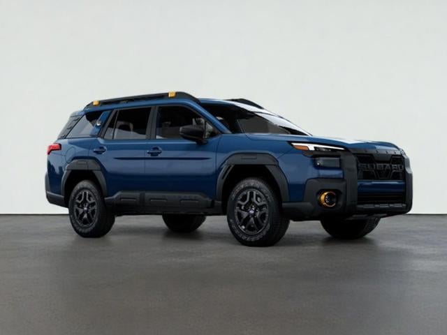 2026 Subaru OUTBACK Wilderness in Geyser Blue — front three-quarter view