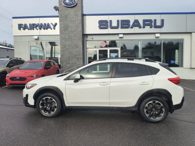 2021 Subaru Crosstrek Premium in Crystal White Pearl — front three-quarter view